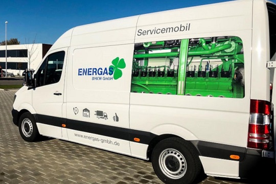 BHKW-Service Fahrzeug von Energas